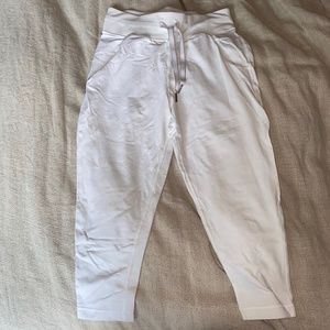 Lululemon White Cropped Joggers